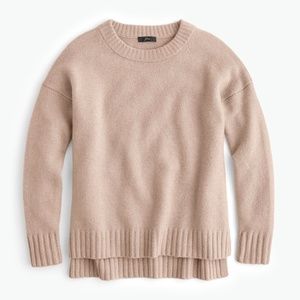 J. Crew Tan Oversized Crewneck Sweater, Size Small